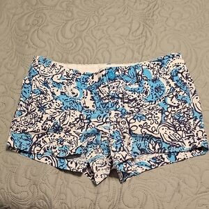 Lilly Pulitzer The Walsh Shorts Ariel Blue Hippy Hippy Shake 3" Inseam